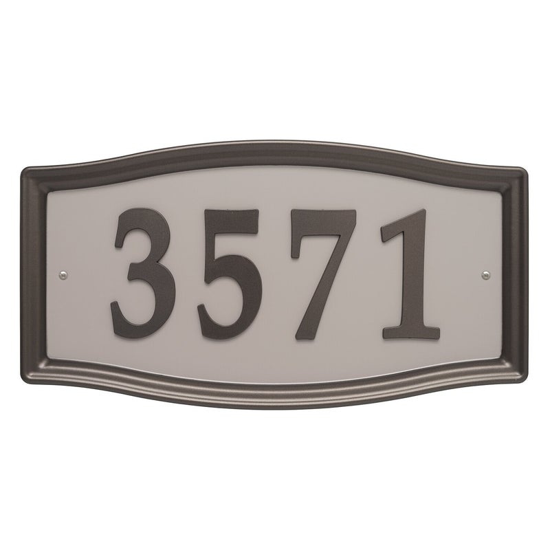 Whitehall Products Easy Street Address Sign Plaque, Bronze - Image 1